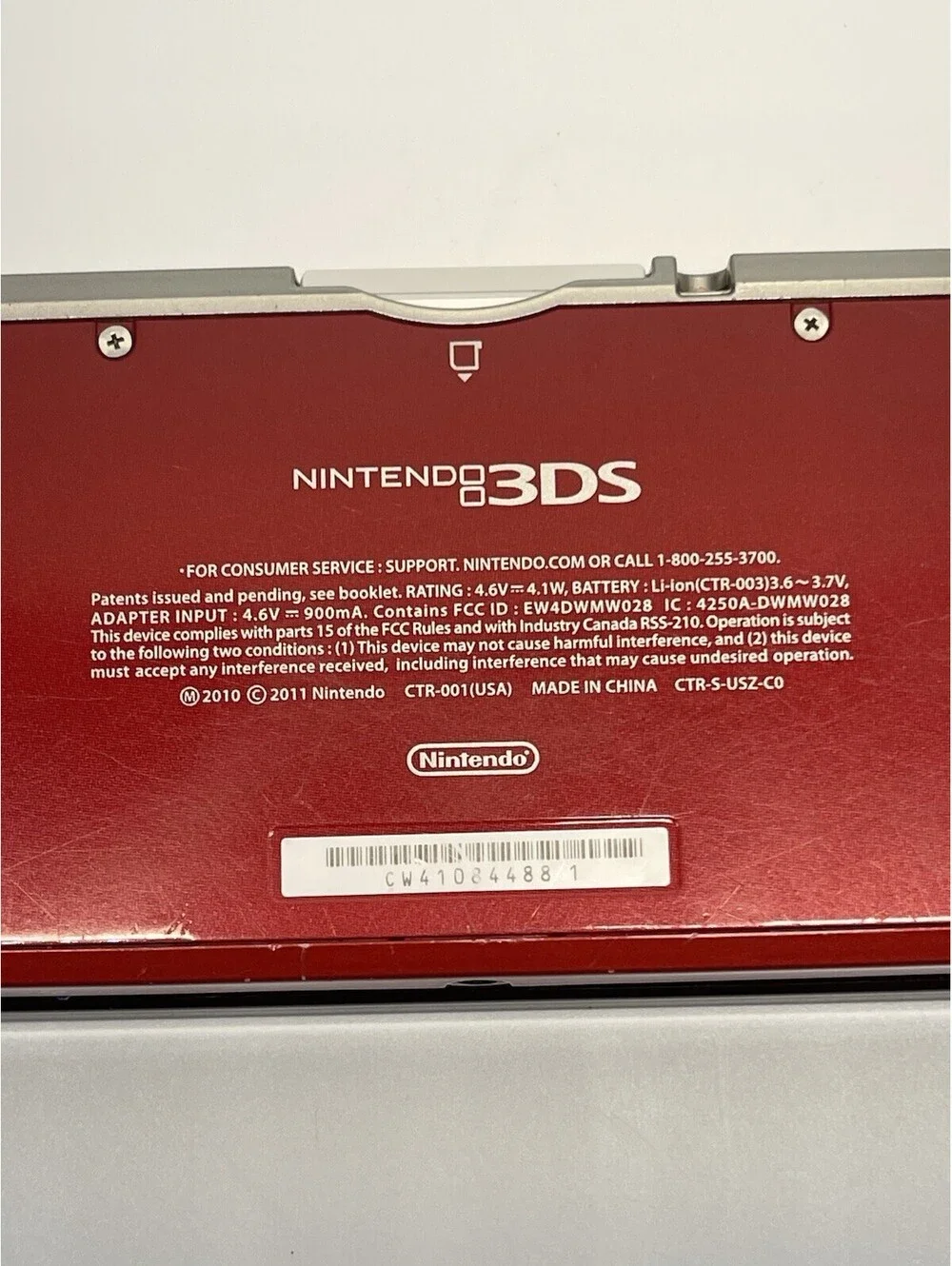 Nintendo 3DS Red Handheld Console Tested Working Excellent Condition